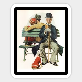 All Buttoned Up 1936 - Norman Rockwell Sticker